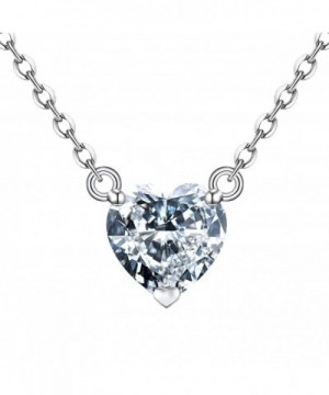 Sterling Necklace Rhodium Heart shape Girlfriend