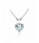 Sterling Silver Aquamarine Solitaire Necklace