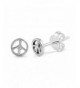 Small Peace Earrings Sterling Silver