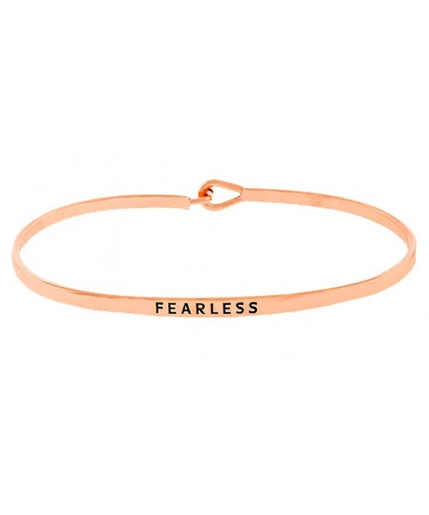 Inspirational FEARLESS Engraved Bracelet Friends