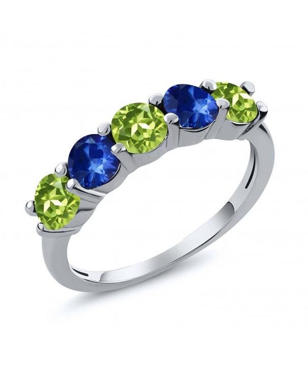 Peridot Sapphire Sterling Silver Wedding