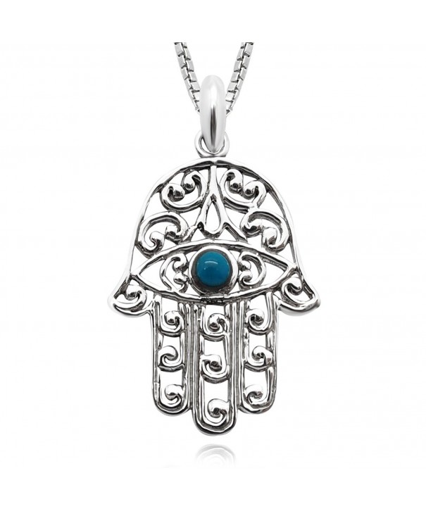 Sterling Silver Enamel Filigree Hamsa