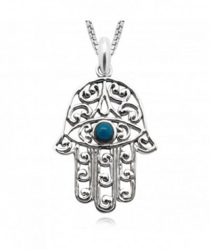 Sterling Silver Enamel Filigree Hamsa