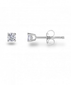 Rhodium Sterling Zirconia Classic Earrings