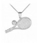 Sterling Smashing Racquet Pendant Necklace