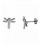 Stainless Steel Tiny Dragonfly Earrings