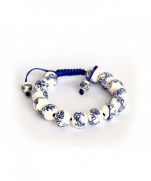 Vintage Style Porcelain Buddhist Bracelet