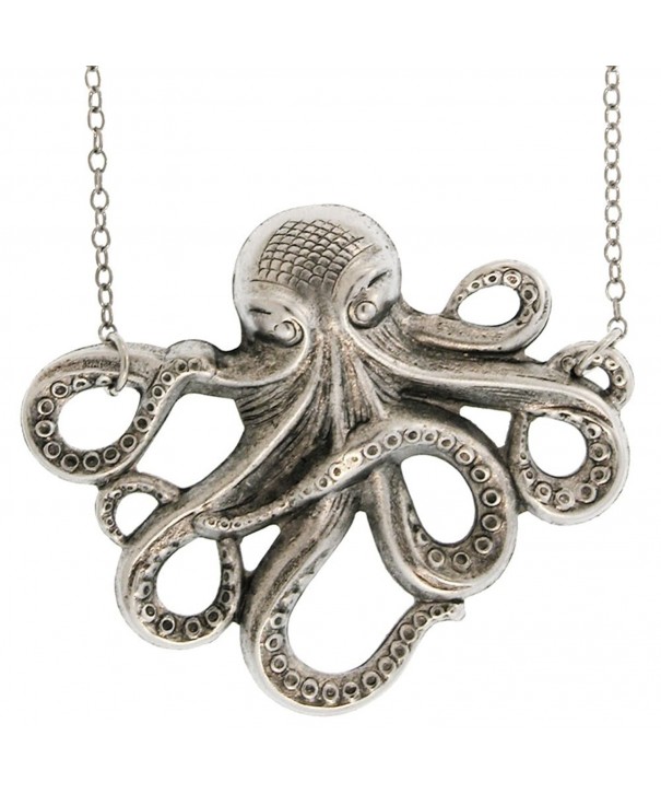 Nickel Octopus Necklace Quality Burnished