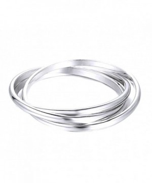 925 Sterling Silver Ring Triple Interlocked Rolling High Polish Tarnish ...