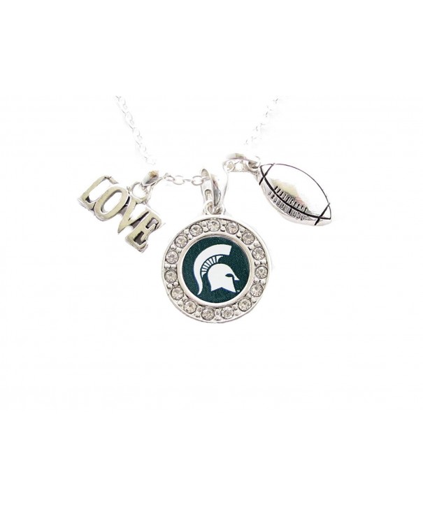 Michigan Spartans Football Necklace Jewelry