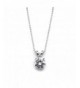 Mariell Platinum Round Cut Zirconia Necklace