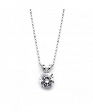 Mariell Platinum Round Cut Zirconia Necklace