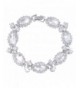 EVER FAITH Austrian Marquise shape Silver Tone