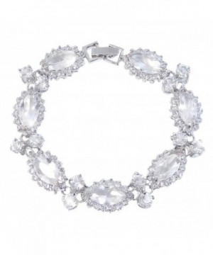 EVER FAITH Austrian Marquise shape Silver Tone