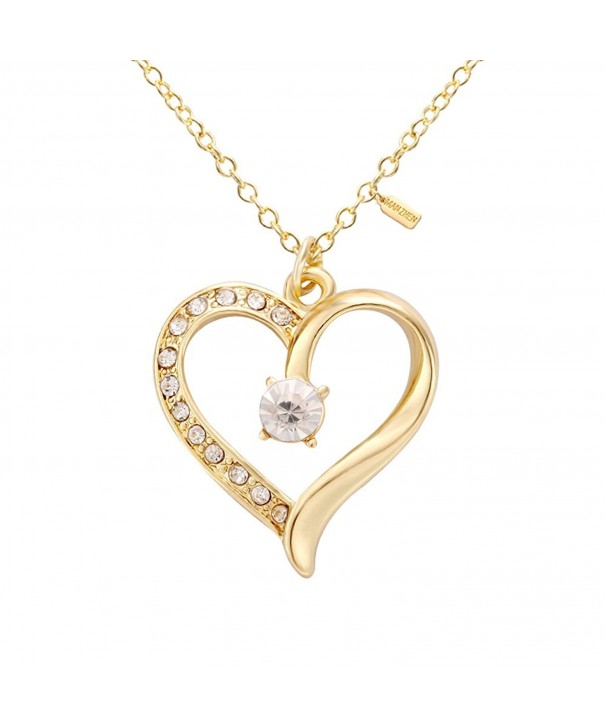 MANZHEN Zirconia Diamond Pendant Necklace