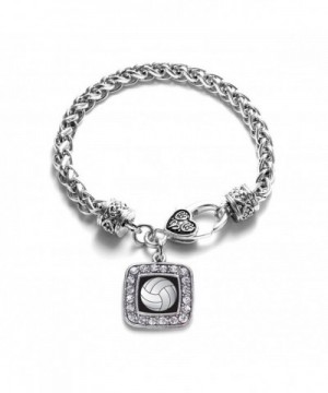 Volleyball Classic Silver Crystal Bracelet