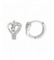 Sterling Silver Zirconia Huggie Earrings