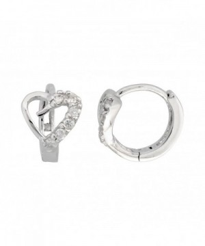 Sterling Silver Zirconia Huggie Earrings