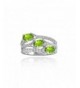 Sterling Silver Peridot White Topaz