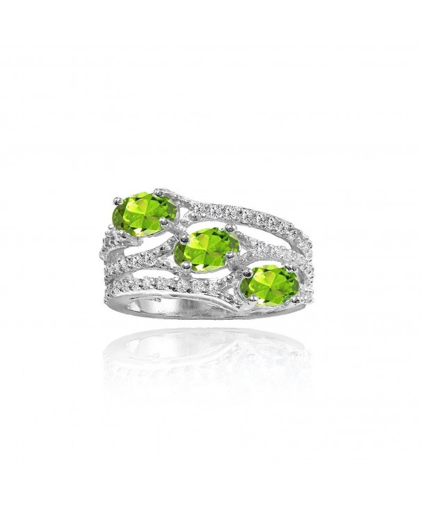 Sterling Silver Peridot White Topaz