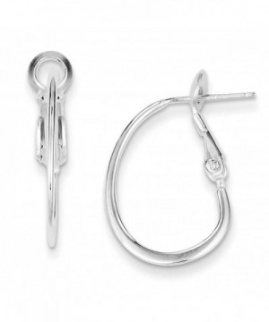 Sterling Silver Polished Omega Earrings