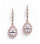 Mariell Pear Shaped Wedding Teardrop Earrings