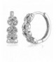 BERRICLE Rhodium Sterling Zirconia Earrings