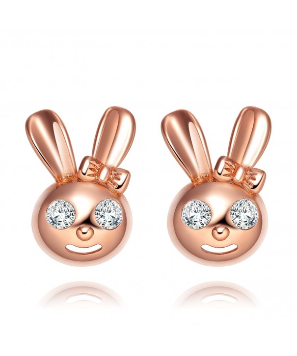 Playboy Gold Tone Sparkling Crystals Earrings