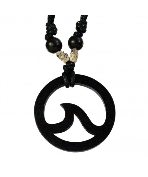 Circle Pendant Kamagong Adjustable Necklace