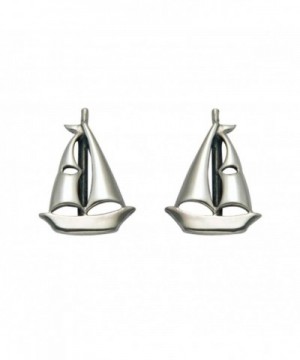 Sterling Silver Sailboat Stud Earrings