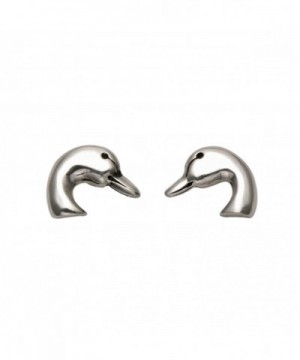 Small Sterling Silver Duck Earrings