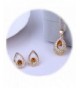 Apricot Colored Crystal Necklace Earrings Jewelry
