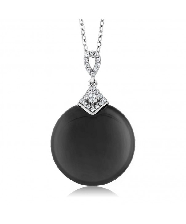 Sterling Silver Zirconia Pendant Necklace