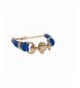 Fashion Bracelet Crystals Metallic Leather