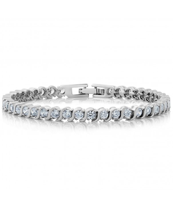 Stunning Round Zirconia Tennis Bracelet