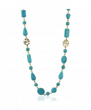 Reconstructed Turquoise Gemstone Strand Necklace