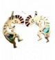 Kokopeli Southwest Dangle Earrings Abalone