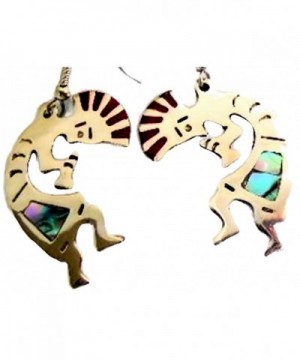 Kokopeli Southwest Dangle Earrings Abalone