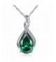 Mabella Sterling Simulated Birthstone Necklace