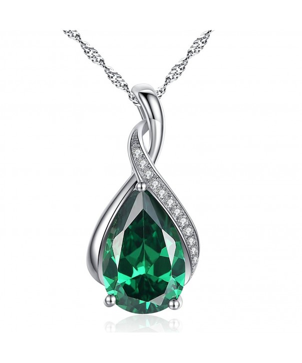 Mabella Sterling Simulated Birthstone Necklace