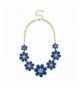 Lux Accessories Flower Statement Necklace