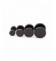 6mm 12mm Stainless Earrings Illusion black4pairs