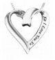 Silver Floating Heart Pendant Necklace