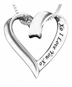 Silver Floating Heart Pendant Necklace