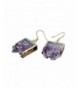 ZENGORI Plated Natural Amethyst Earrings