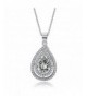 Lux Glam Pear Shaped Zirconia Teardrop Necklace