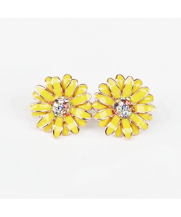 Beautiful Elegant Daisy Earrings Crystal