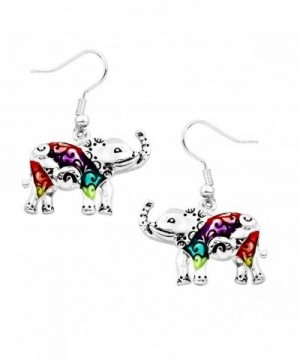 Liavys Multi Color Elephant Fashionable Earrings
