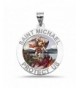 Saint Michael Religious Medal Color