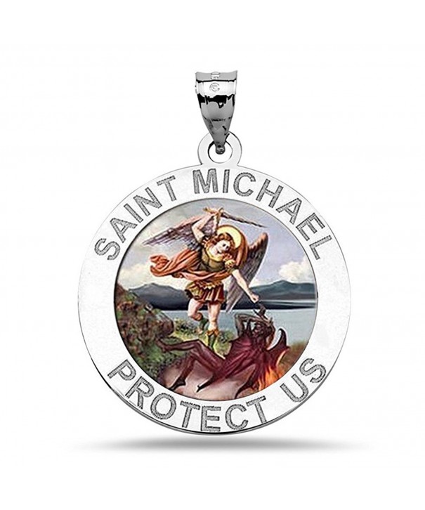 Saint Michael Religious Medal Color